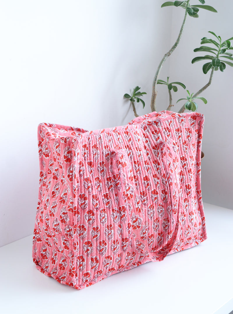 XL tote bag - Boho quilted women&