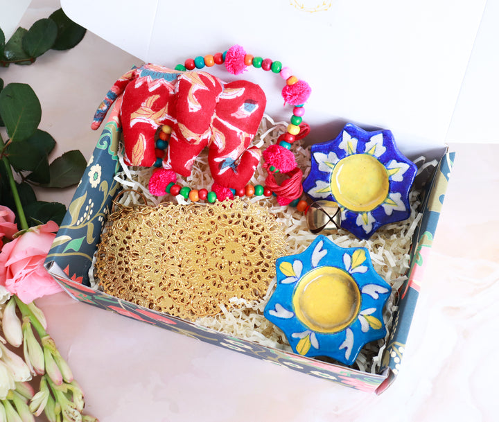 Deepawali gift box - Handcrafted Gift Hamper - Gulmohar