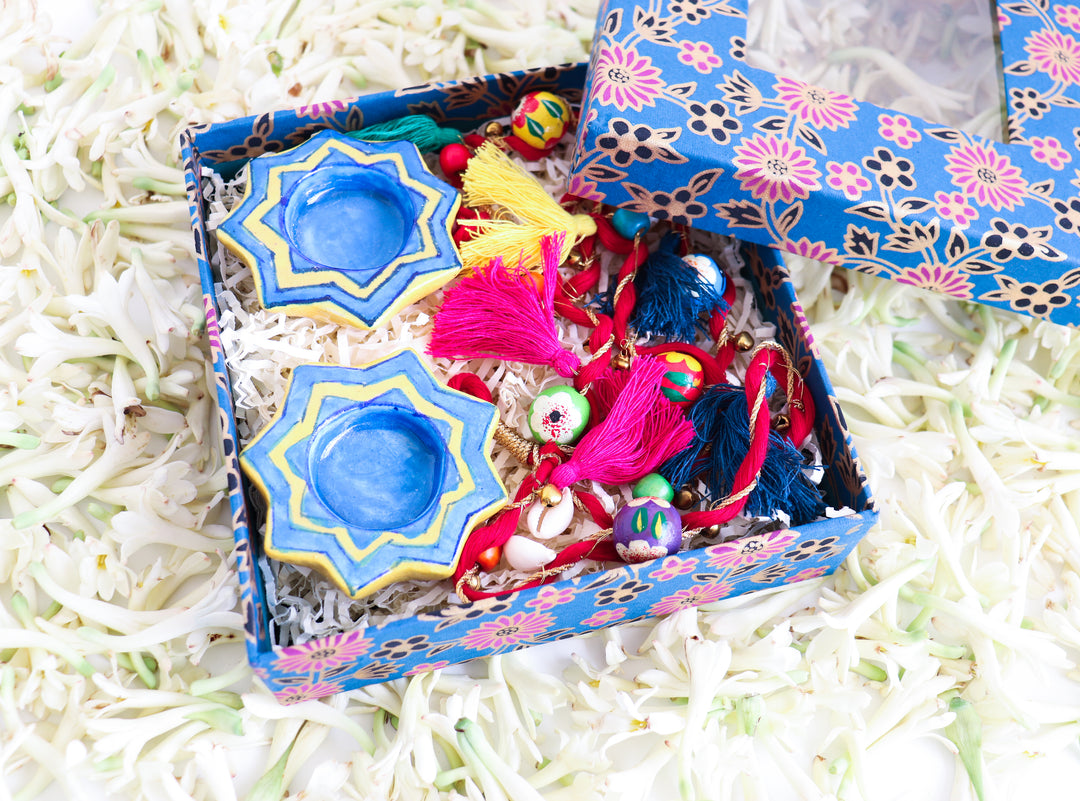 Tassel and bead Toran Diwali gift hamper - Handcrafted Gift Box