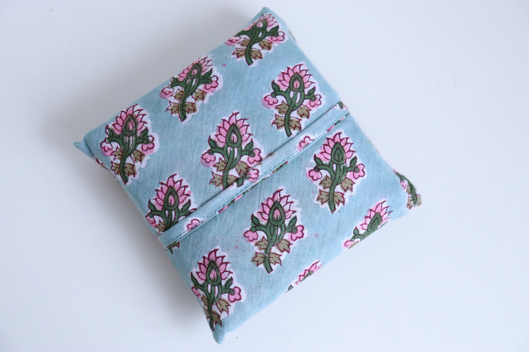 Bulk lot of Reversible coasters set in a bag - Block print quilted coasters - Assorted Prints