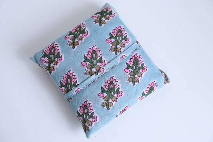 Bulk lot of Reversible coasters set in a bag - Block print quilted coasters - Assorted Prints