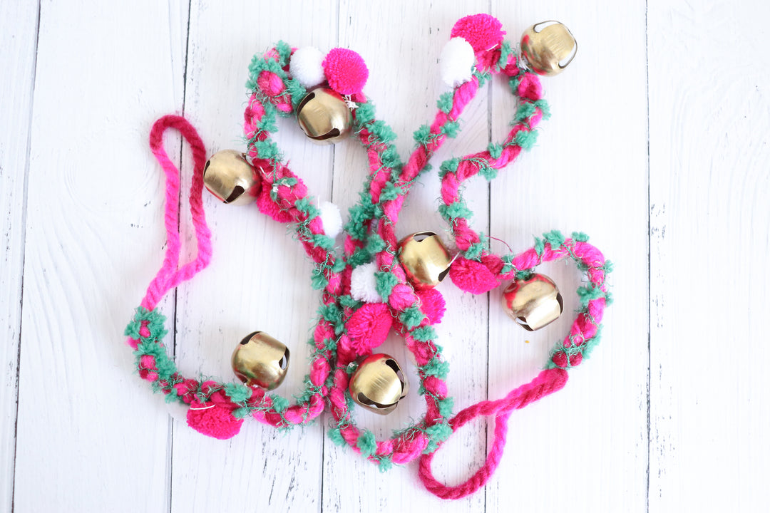 Christmas Bells Garland - Handcrafted Christmas Decorations - Jingle bells Garland