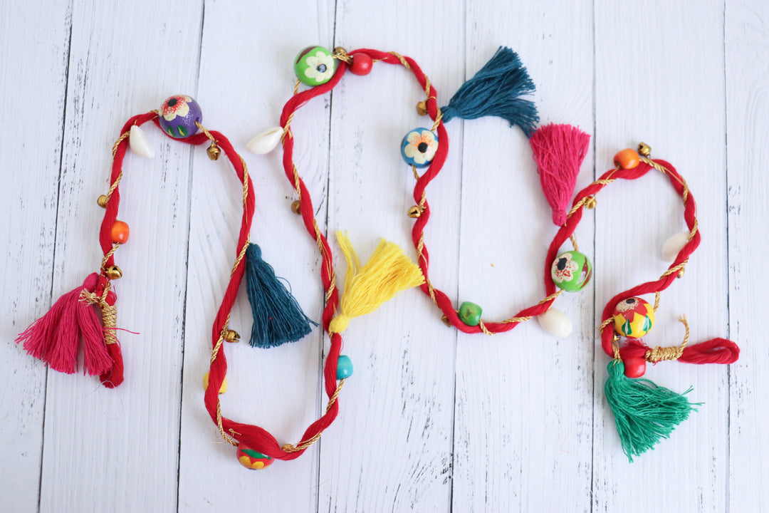 Christmas Tassel Garland - Handcrafted Christmas Decorations - Bohemian Garland