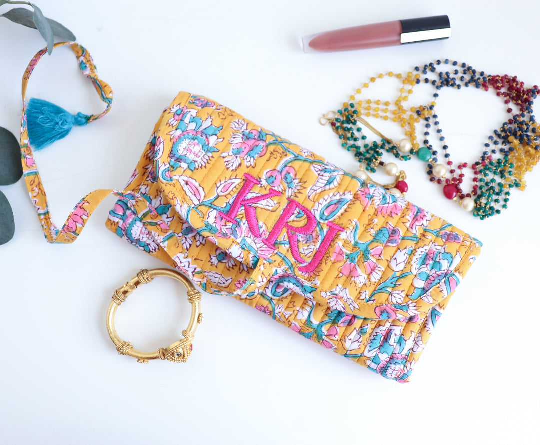 Personalized Travel Jewelry Pouch - Jewellery organizer