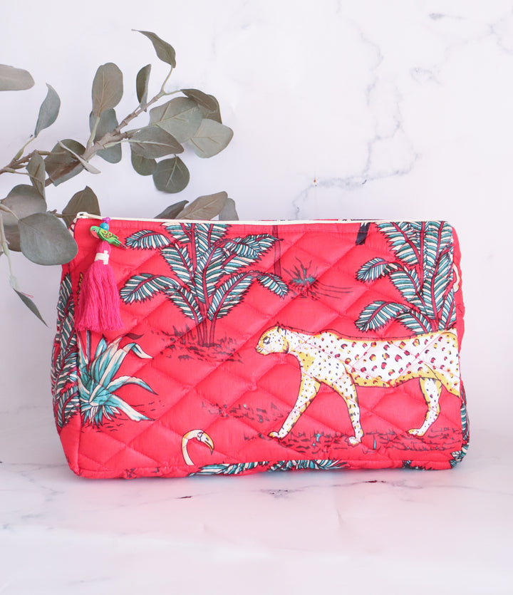 Red Safari Large Cosmetic bag