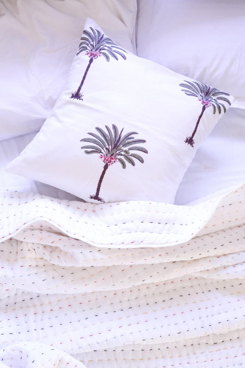 Palm tree cushion covers - Block print decorative cushion covers
